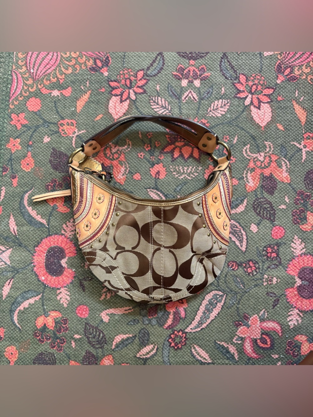 Vintage y2k Coach Soho Signature Hobo Shoulder Bag
